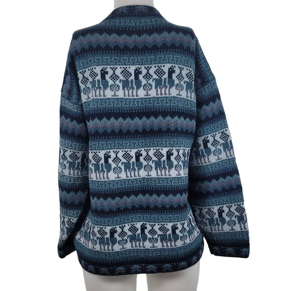 Artesania Los Andes 100% Alpaca Button Up Sweater Women No Size Tag - Picture 3 of 4